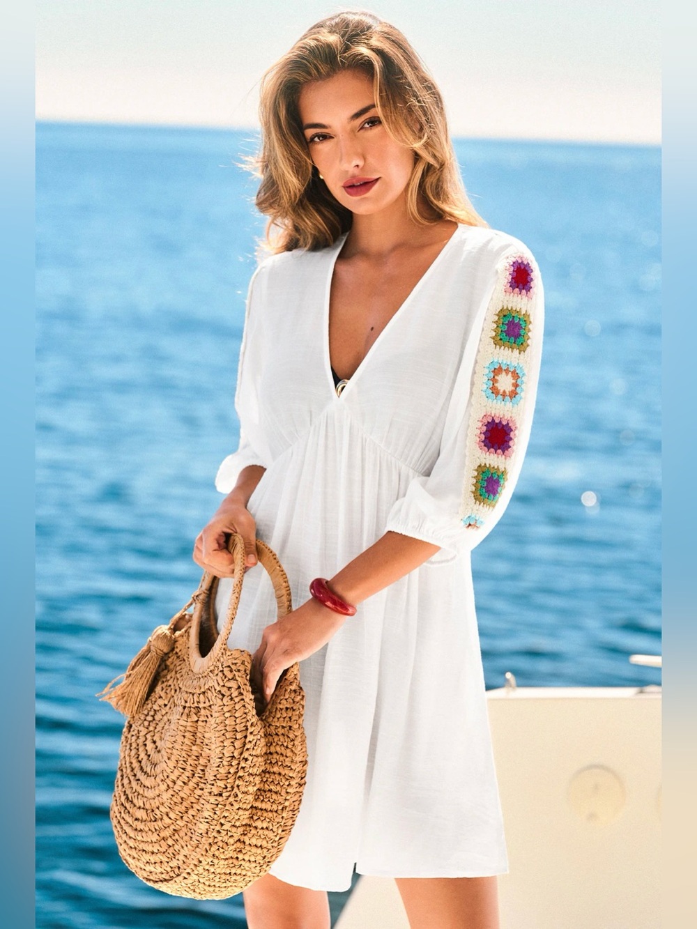 Cupshe Coastal Drive Cover-Up Mini Dress